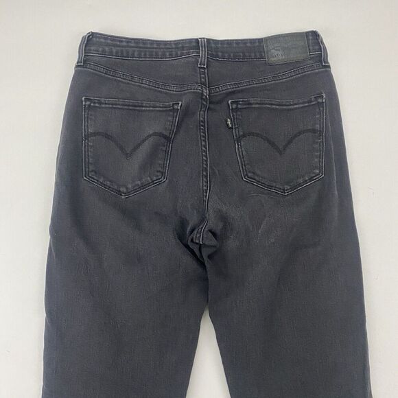 Levi’s High Rise Skinny Black/Gray Denim Jeans Size 28x30.5 Cotton Blend Stretch - Picture 7 of 9